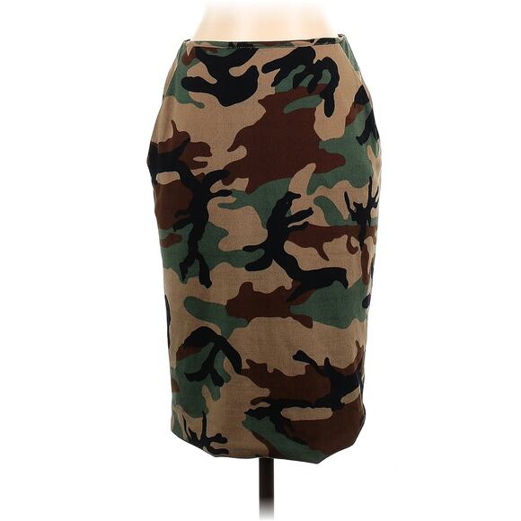 harvey faircloth H34-Sk8 Pencil Skirt Green Camo Size 4 New with tags - Picture 1 of 5
